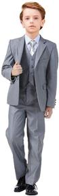 img 4 attached to Kids' Tuxedo Suit Set for Boys – Formal Ring Bearer Attire with Teen Outfit