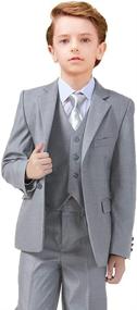 img 2 attached to Kids' Tuxedo Suit Set for Boys – Formal Ring Bearer Attire with Teen Outfit