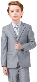 img 3 attached to Kids' Tuxedo Suit Set for Boys – Formal Ring Bearer Attire with Teen Outfit