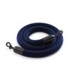 montour line dark blue heavy-duty naugahyde rope 6 feet with black snaps and cotton core logo