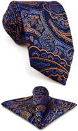 👔 classic men's accessories - shlax necktie paisley orange ties, cummerbunds & pocket squares logo