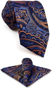 img 4 attached to 👔 Classic Men's Accessories - Shlax Necktie Paisley Orange Ties, Cummerbunds & Pocket Squares