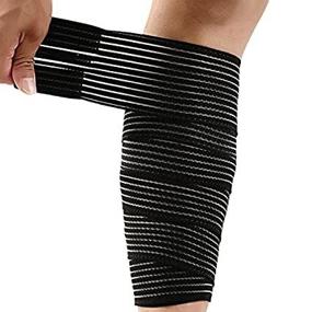 img 1 attached to 🔴 Zinghey Elastic Calf Compression Bandage Sleeve Wrap for Men and Women - Calf Pain Relief, Lower Leg Compression Support, Shin Splint Guard - Adjustable, Plus Size, Black, Large