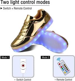 img 3 attached to 👟 Kealux Flashing Sneakers: Bright, Breathable, and Chargable Men's Shoes