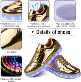 img 1 attached to 👟 Kealux Flashing Sneakers: Bright, Breathable, and Chargable Men's Shoes