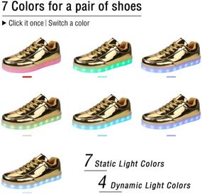 img 2 attached to 👟 Kealux Flashing Sneakers: Bright, Breathable, and Chargable Men's Shoes