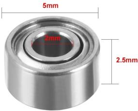 img 1 attached to Uxcell 2x5x2.5mm Shielded Miniature Bearing: High-performance and Compact Solution