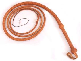 img 3 attached to 🐂 Ardour Crafts Premium Cowhide Leather Bullwhip - 4 to 10 Feet Length, 12 Plait Tan Bull Whip with Loud Crack and Heavy Duty Performance