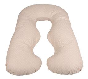 img 3 attached to 🔽 Beige Swirl Replacement Cover for Leachco Back N Belly Chic Body Pillow (Cover Only)
