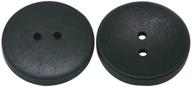 amanaote 25mm diameter black wooden button with 2 holes - pack of 50 for diy crafts and sewing logo