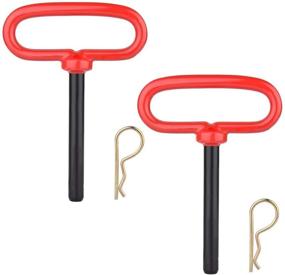 img 4 attached to 📌 2 Pack 0.75-inch Red Handle Hitch Pin Set - Hitch Pin Accessories for Tractors, Clevis Pin 0.75 x 6.5-inch