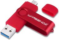 📱 wansenda otg usb флэш-накопитель usb 3.0 usb-накопитель usb 3.0 android/pc/tablet/mac (256 гб, красный) - улучшено для seo логотип