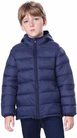 img 4 attached to 🧥 Unisex Hooded Puffer Coats – Kids' Outerwear for Jackets & Coats