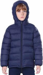 img 3 attached to 🧥 Unisex Hooded Puffer Coats – Kids' Outerwear for Jackets & Coats