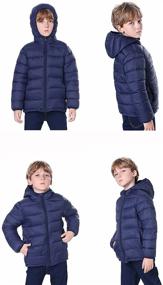 img 1 attached to 🧥 Unisex Hooded Puffer Coats – Kids' Outerwear for Jackets & Coats