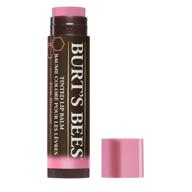 💄 burts bees pink blossom tinted lip balm - 100% natural with shea butter & botanical waxes logo