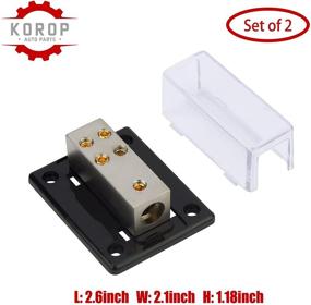 img 2 attached to 4 Gauge in 8/10 Gauge Out Power Distribution Block (2pcs), 4-Way Car Audio Splitter Amp Distribution Connecting Block - Nickel Plated