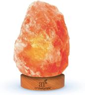 🔮 enhance with artnaturals himalayan rock salt lamp - natural glow salt night light - hand carved pink crystal from pure salt - promotes rest, relaxation, and energy - with real wooden base логотип