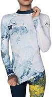 👙 uv50+ long sleeve rashguard swimsuit for women - nu-june swim shirt bathing suit logo