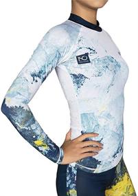 img 1 attached to 👙 UV50+ Long Sleeve Rashguard Swimsuit for Women - NU-JUNE Swim Shirt Bathing Suit