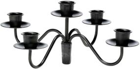 img 2 attached to 🍷 Afterglow Wine Bottle Candelabra: Elegant Wine Bottle Candle Holder with 5 Taper Candles