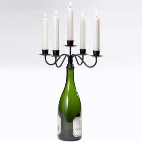 img 1 attached to 🍷 Afterglow Wine Bottle Candelabra: Elegant Wine Bottle Candle Holder with 5 Taper Candles