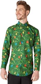 img 4 attached to Suitmeister Christmas Button Dress Shirt Men's Clothing and Shirts