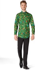 img 2 attached to Suitmeister Christmas Button Dress Shirt Men's Clothing and Shirts