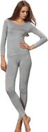 👚 liang rou women's ultra thin modal thermal underwear top & bottom set: sleek crewneck long johns for maximum comfort logo