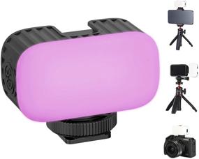 img 4 attached to VL15 RGB On-Camera LED Video Light with Cold Shoe Extension - Small, Versatile Portable Lighting for Sony DSLR, Smartphone, Action Camera - Rechargeable Fill Light Ideal for Filming, Video Shooting and More