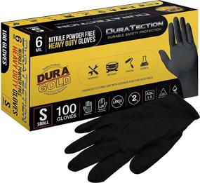 img 4 attached to 🧤 Dura-Gold HD Black Nitrile Disposable Gloves, X-Large Size, 6 Mil - Latex-Free, Powder-Free, Textured Grip (Box of 100)