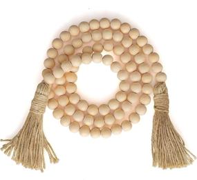 img 4 attached to Ornativity Natural Wooden Beads Garland