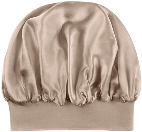 img 1 attached to 🌙 100% Mulberry Silk Bonnet for Sleeping - LilySilk 19 Momme Silk Night Sleep Cap with Adjustable Hair Wrap