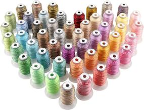 img 4 attached to 🧵 Enhance Your Embroidery Mastery with the New brothread 50-Color Variegated Polyester Thread Kit – Perfect for Brother, Janome, Babylock, Singer, Pfaff, Bernina, Husqvaran Machines