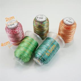 img 2 attached to 🧵 Enhance Your Embroidery Mastery with the New brothread 50-Color Variegated Polyester Thread Kit – Perfect for Brother, Janome, Babylock, Singer, Pfaff, Bernina, Husqvaran Machines