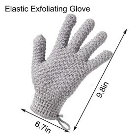 img 3 attached to Cleedy Bath Exfoliating Gloves Scrub for Smooth and Silky Skin