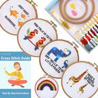 🧵 stitch.ly cross stitch kits beginner: 5 patterns, anxiety relief, ireland design, 3 hoops, instruction guide logo