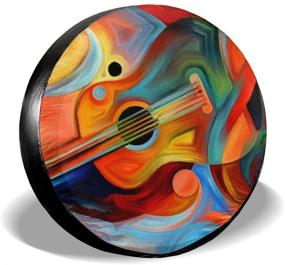 img 4 attached to Dujiea Colorful Guitar Spare Tire Cover