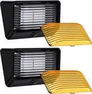 🔦 leisure led 2 pack rv exterior porch utility light with switch - 12v 280 lumen lighting fixture. replacement lighting for rvs, trailers, campers, 5th wheels - black base, clear & amber lens (black, 2-pack) logo