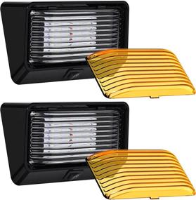 img 4 attached to 🔦 Leisure LED 2 Pack RV Exterior Porch Utility Light with Switch - 12v 280 Lumen Lighting Fixture. Replacement Lighting for RVs, Trailers, Campers, 5th Wheels - Black Base, Clear & Amber Lens (Black, 2-Pack)