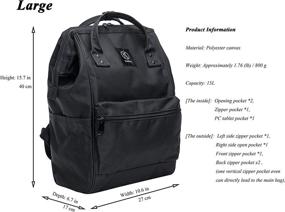 img 2 attached to Secure Your Laptop with 🔒 Kah Kee Polyester Anti-Theft Functional Backpacks