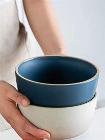 img 1 attached to 🍽️ Versatile Porcelain Serving Bowl: Ideal for Cereal, Fruit Salad, and Desserts!