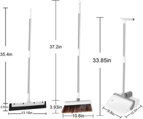 img 3 attached to Mindore Dustpan Upright Standing Cleaning