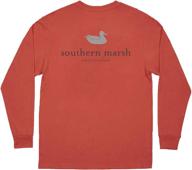 👕 большая мужская футболка southern marsh authentic с длинным рукавом - рубашки для одежды логотип