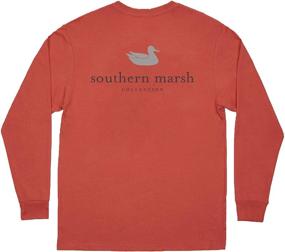 img 2 attached to 👕 Большая мужская футболка Southern Marsh Authentic с длинным рукавом - рубашки для одежды