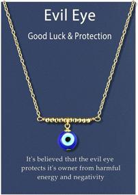 img 4 attached to 💙 Lucky Charms Unleashed: UNGENT THEM 18K Gold Evil Eye Necklace with Brilliant Blue Eye Pendant - A Dainty Jewelry Masterpiece for Women & Girls (Silver/Gold)