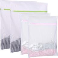 🧺 splf 4 pack extra large heavy duty mesh laundry bags: the ultimate solution for delicates care, bra lingerie, underwear, socks, sweaters, and garment washing with travel organization logo