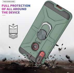 img 1 attached to Moto E6 Plus Case Motorola Moto E6 Plus Case With HD Screen Protector YmhxcY 360 Degree Rotating Ring Kickstand Holder Dual Layers Of Shockproof Phone Case For Motorola Moto E6 Plus 6