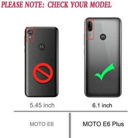 img 3 attached to Moto E6 Plus Case Motorola Moto E6 Plus Case With HD Screen Protector YmhxcY 360 Degree Rotating Ring Kickstand Holder Dual Layers Of Shockproof Phone Case For Motorola Moto E6 Plus 6