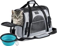 🐾 convenient and versatile: soundy pet carrier - ideal for cats and dogs, airline approved and foldable logo